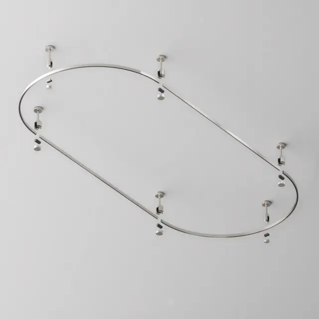 Шинопровод Maytoni BUSBAR TRUNKINGS FLARITY — магнитные, никель, ракурс 3