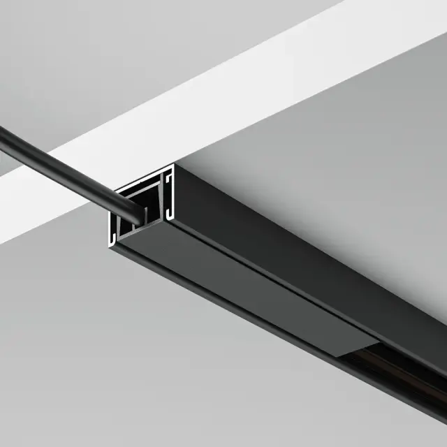 Шинопровод Maytoni BUSBAR TRUNKINGS BASITY — магнитные, черный, ракурс 2