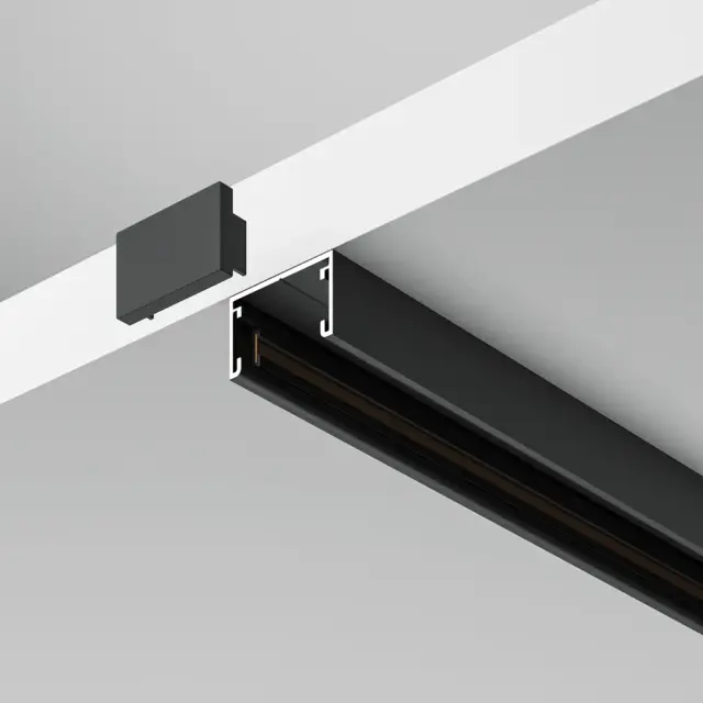 Шинопровод Maytoni BUSBAR TRUNKINGS BASITY — магнитные, черный, ракурс 3