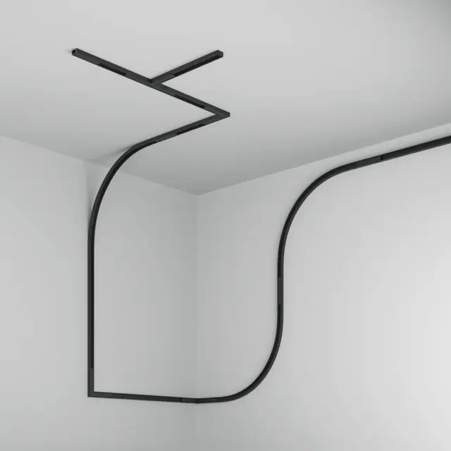 Шинопровод Maytoni BUSBAR TRUNKINGS BASITY — магнитные, черный, ракурс 5