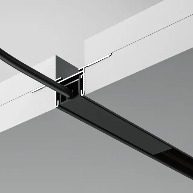 Шинопровод Maytoni BUSBAR TRUNKINGS BASITY — магнитные, черный, ракурс 2