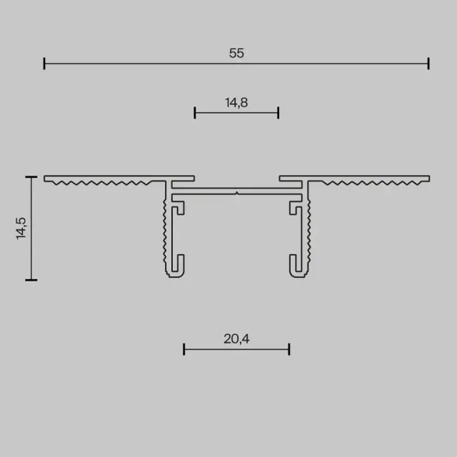 Шинопровод Maytoni BUSBAR TRUNKINGS BASITY — магнитные, черный, ракурс 6