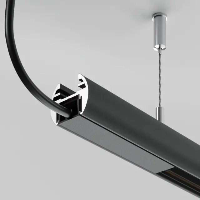 Шинопровод Maytoni BUSBAR TRUNKINGS BASITY — магнитные, черный, ракурс 2