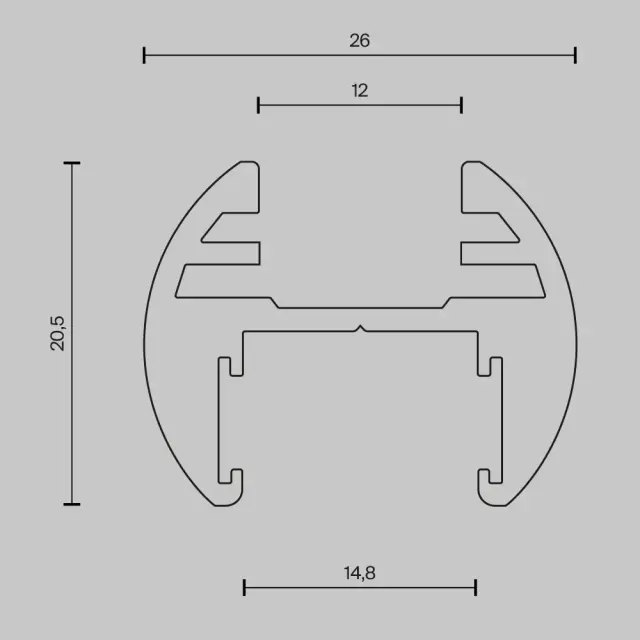 Шинопровод Maytoni BUSBAR TRUNKINGS BASITY — магнитные, черный, ракурс 6