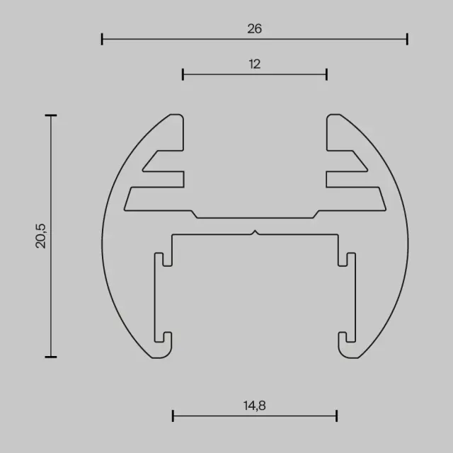 Шинопровод Maytoni BUSBAR TRUNKINGS BASITY — магнитные, черный, ракурс 6