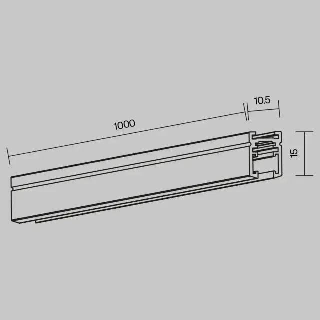 Шинопровод Maytoni BUSBAR TRUNKINGS LEVITY — магнитные, черный, ракурс 6