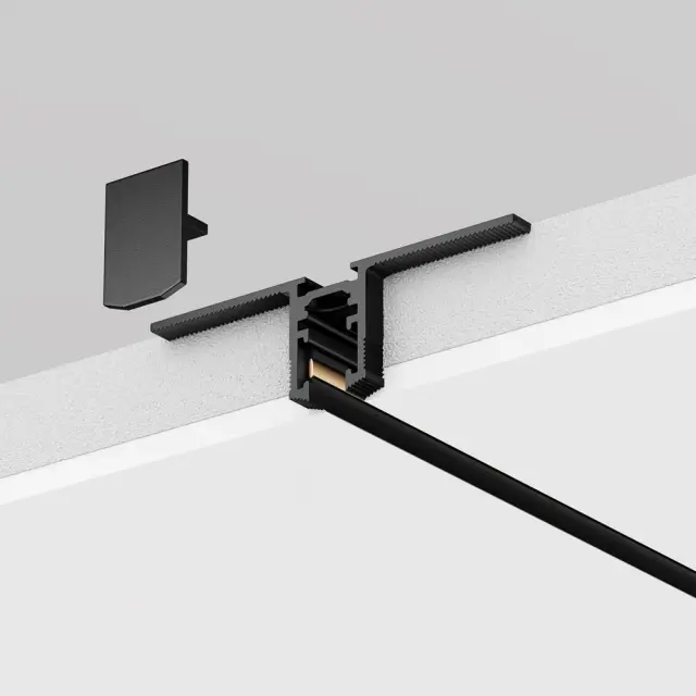 Шинопровод Maytoni BUSBAR TRUNKINGS LEVITY — магнитные, черный, ракурс 3