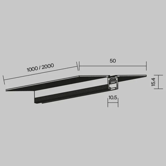 Шинопровод Maytoni BUSBAR TRUNKINGS LEVITY — магнитные, черный, ракурс 6