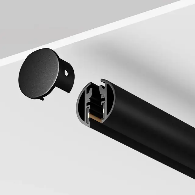 Шинопровод Maytoni BUSBAR TRUNKINGS LEVITY — магнитные, черный, ракурс 3