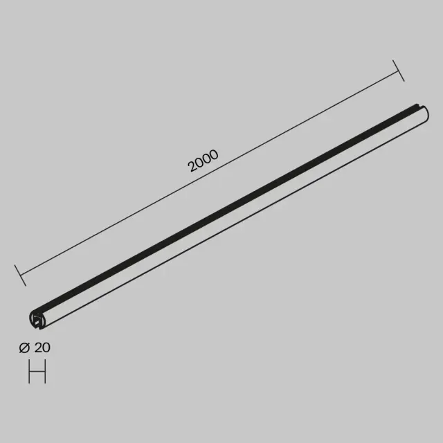 Шинопровод Maytoni BUSBAR TRUNKINGS LEVITY — магнитные, черный, ракурс 6