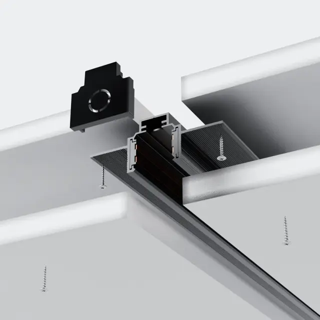 Шинопровод Maytoni BUSBAR TRUNKINGS EXILITY — магнитные, черный, ракурс 3