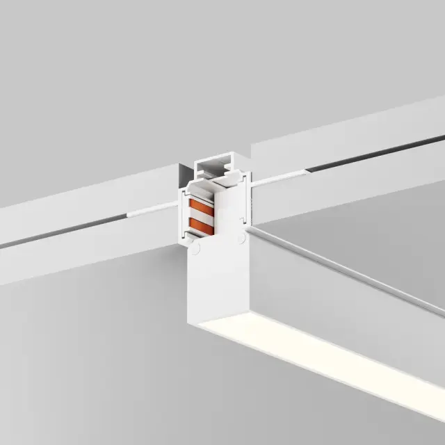Шинопровод Maytoni BUSBAR TRUNKINGS EXILITY — магнитные, белый, ракурс 2