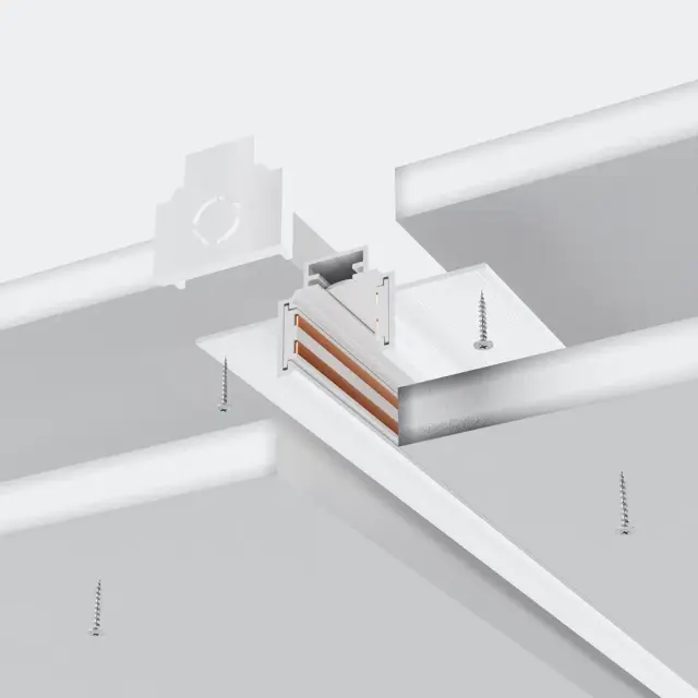Шинопровод Maytoni BUSBAR TRUNKINGS EXILITY — магнитные, белый, ракурс 3