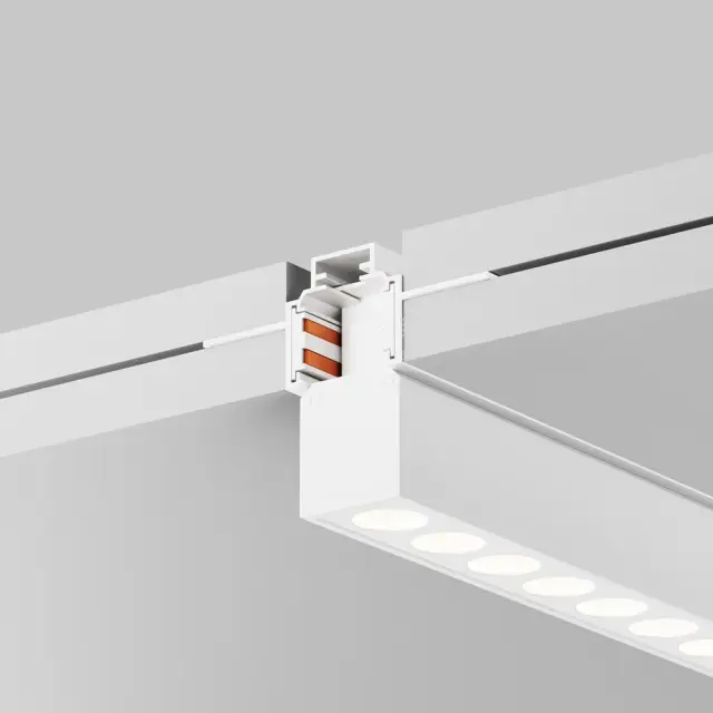 Шинопровод Maytoni BUSBAR TRUNKINGS EXILITY — магнитные, белый, ракурс 4