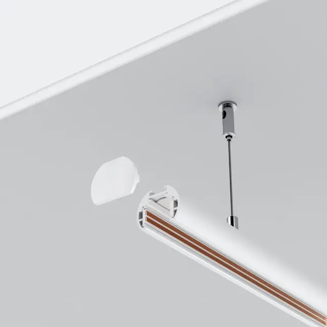 Шинопровод Maytoni BUSBAR TRUNKINGS EXILITY — магнитные, белый, ракурс 3