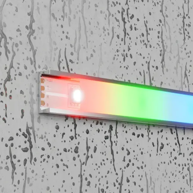 Светодиодная лента 12В 5050 7,2Вт/м Цветная (RGB) 5м IP65, ракурс 4