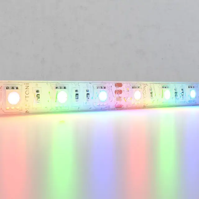 Светодиодная лента 12В 5050 14,4Вт/м Цветная (RGB) 5м IP65