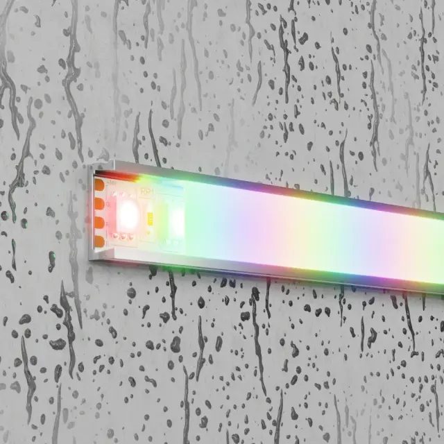 Светодиодная лента 24В 5050 21Вт/м Цветная (RGB) 5м IP20, ракурс 3
