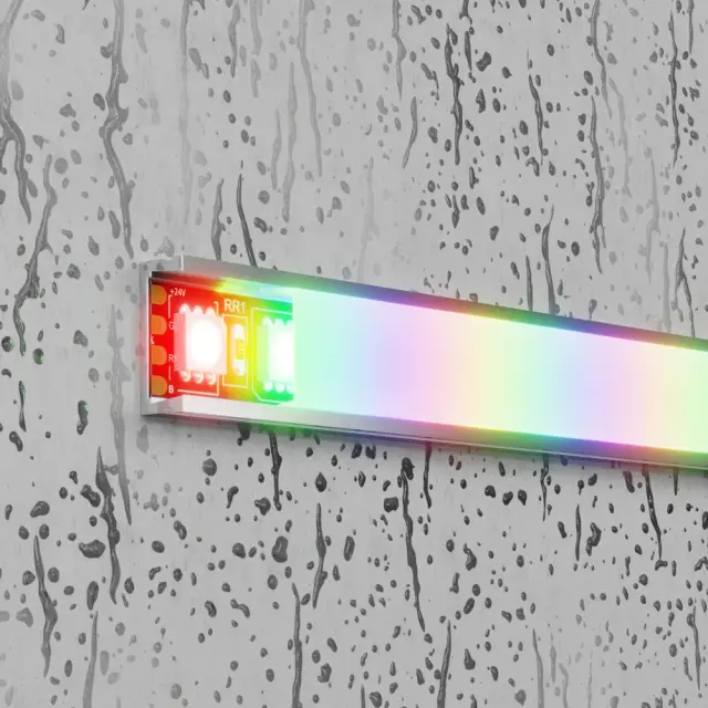 Светодиодная лента 24В 5050 21Вт/м Цветная (RGB) 5м IP20 Black, ракурс 3