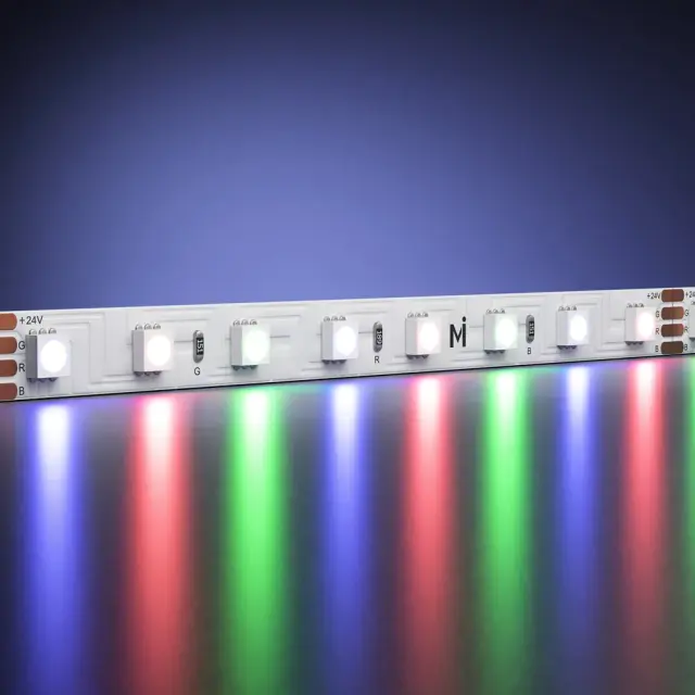 Светодиодная лента Ультра 24В 3838 8Вт/м Цветная (RGB) 5м IP 20 201130