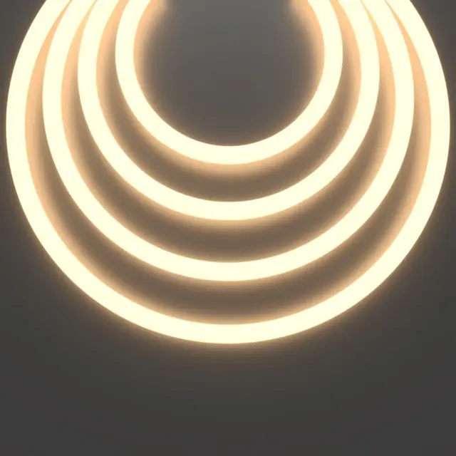 Гибкий неон круглый 360° D18 24В 14,4Вт/м 3000К IP65 5м, ракурс 5