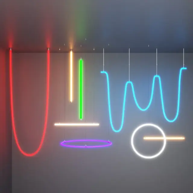 Гибкий неон круглый 360° с фиксацией изгибов D25 24В 20Вт/м 3000К IP65 5м, ракурс 5