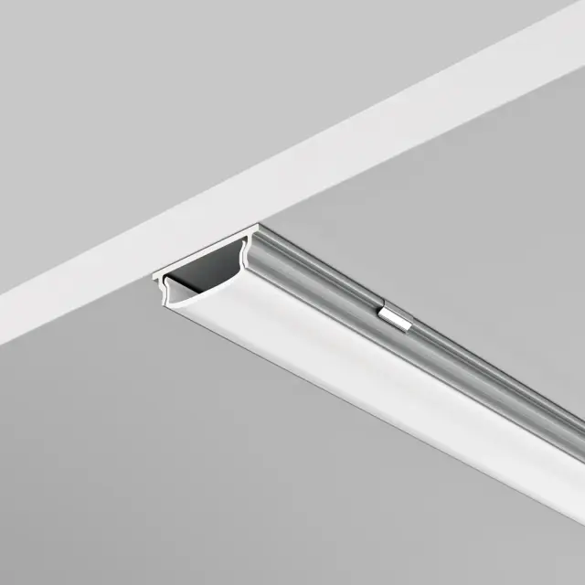 Алюминиевый профиль накладной с вертикальным изгибом 18x6 (Серебро, 2 м), ALM-1806-S-2M 631016