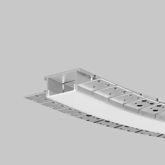 Алюминиевый профиль встраиваемый с боковым изгибом ALM-6214SB-S-2M, ракурс 3