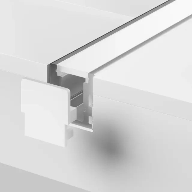 Алюминиевый профиль встраиваемый в пол 26x26 (Серебро, 2 м), ALM-2626-S-2M 636016, ракурс 3
