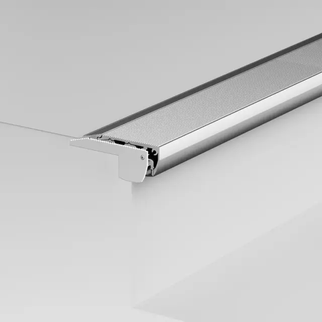 Алюминиевый профиль встраиваемый в пол 59x20 (Серебро, 2 м), ALM-5920-S-2M 636025, ракурс 3
