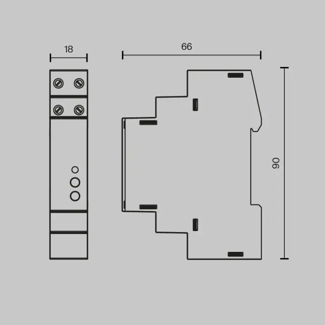 Диммер DALI DT6 TRIAC 230В DIN 400Вт, ракурс 2