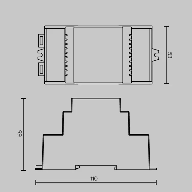 Релейный модуль DALI DT7 четырёхканальный 4x12A DIN 2760Вт, ракурс 2