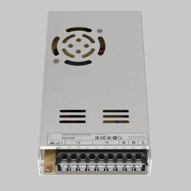 Источник напряжения PSL002 12В 400Вт IP 20 811014, ракурс 2