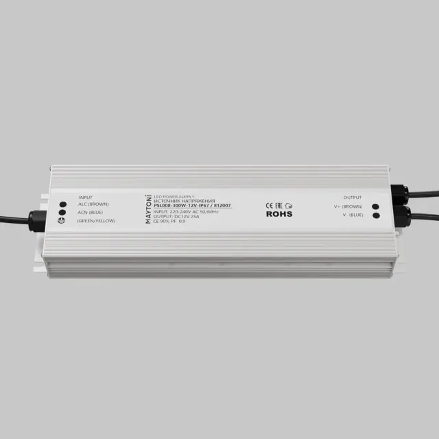 Источник напряжения PSL008 12В 300Вт IP67 812007, ракурс 2