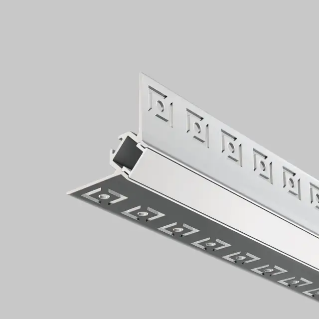 Алюминиевый профиль встраиваемый скрытого монтажа 50x22 (Серебро, 2 м), ALM-5022-S-2M, ракурс 4