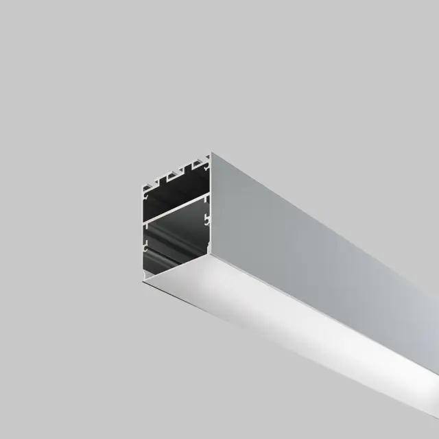 Алюминиевый профиль накладной-подвесной 50x50 (Серебро, 2 м), ALM-5050-S-2M, ракурс 4