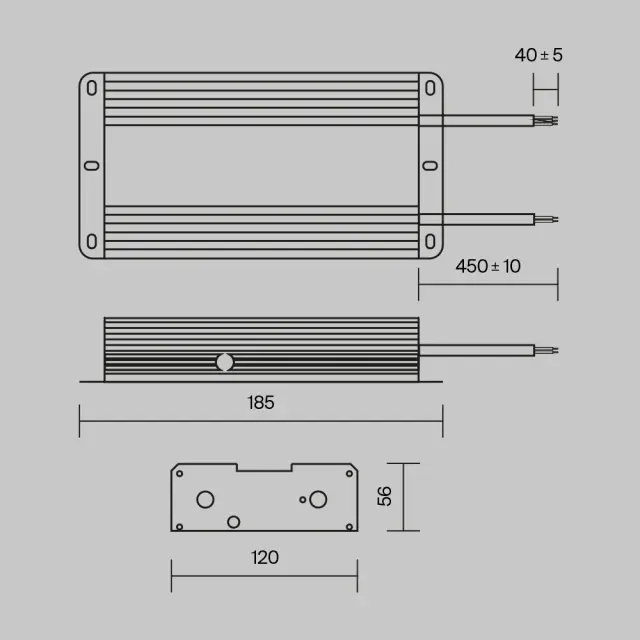 Источник напряжения 48В 480Вт IP67 PSL008, ракурс 5