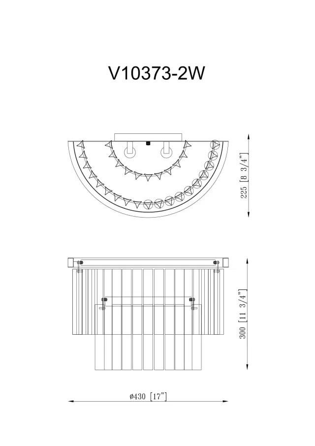 Бра Moderli V10373-2W AVISTA — черный, ракурс 7