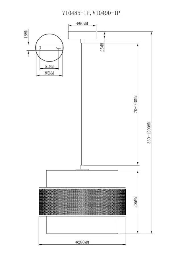Светильник Moderli V10485-1P GELA — белый, ракурс 8