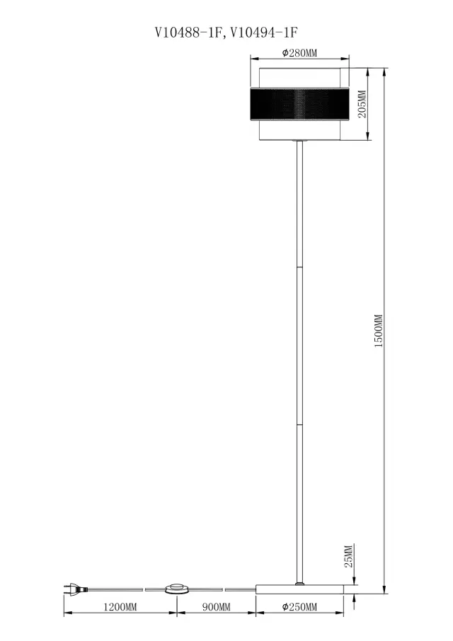 Торшер Moderli V10488-1F GELA — белый, ракурс 8