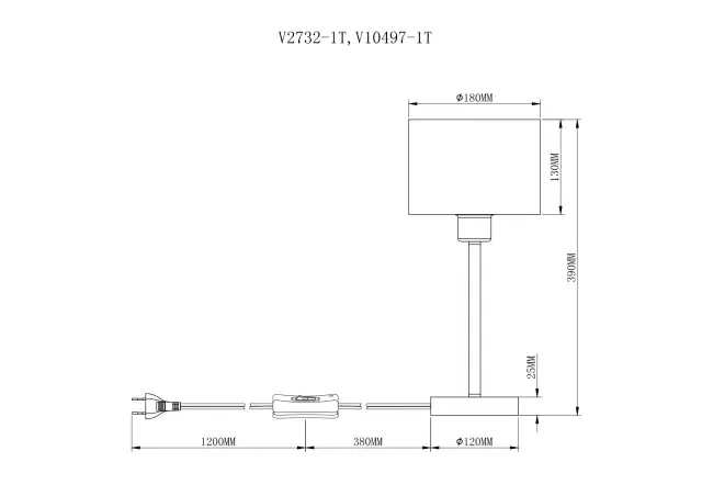 Настольная лампа Moderli V10497-1T MASSA — хром, ракурс 6