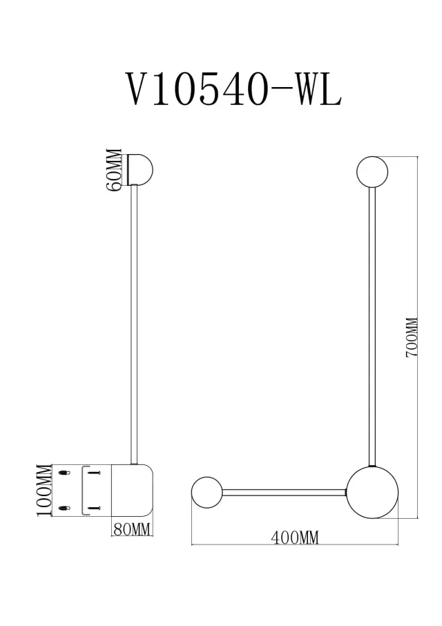 Бра Moderli V10540-WL PROVO — белый, ракурс 3