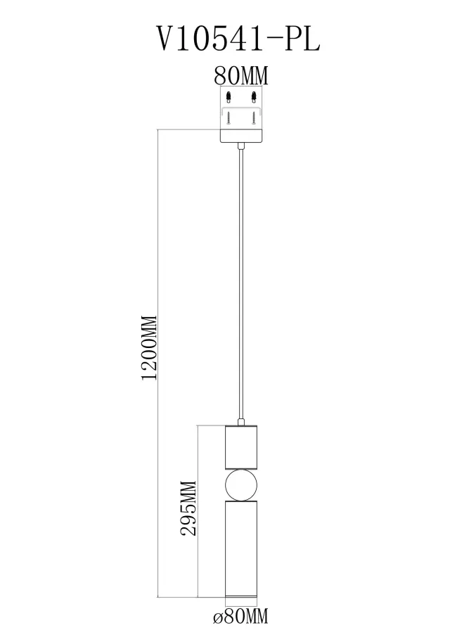 Светильник Moderli V10541-PL SALEM — черный, ракурс 3