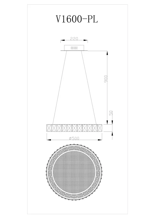 Светильник Moderli V1600-PL ICE — хром, ракурс 7