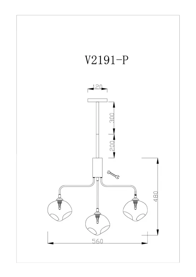 Люстра Moderli V2191-P SANTA — латунь, ракурс 6