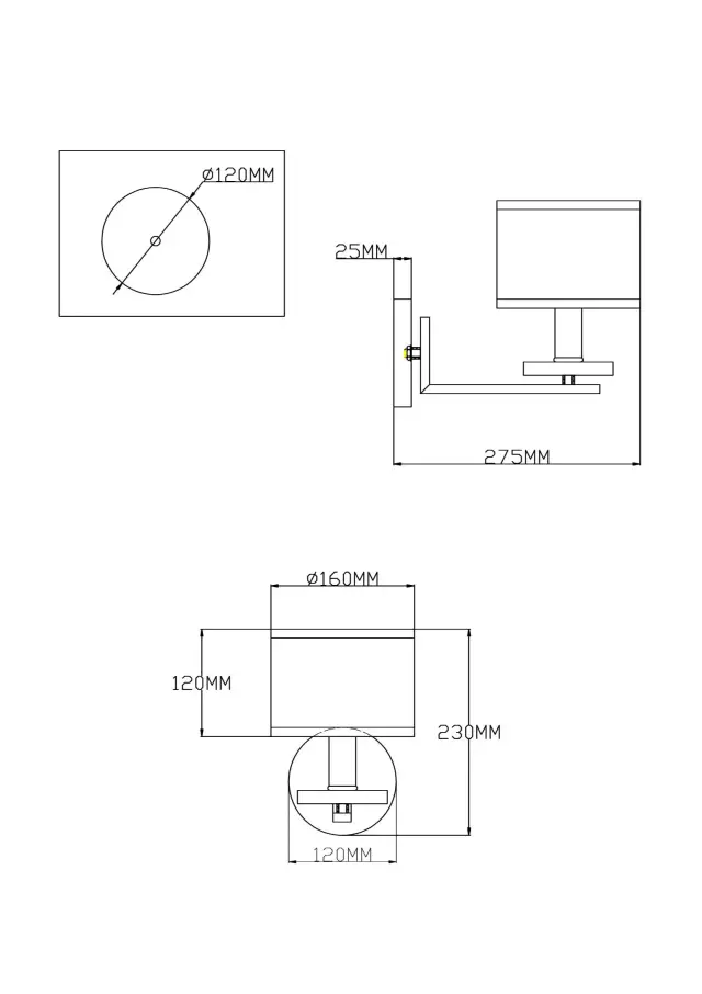 Бра Moderli V2640-1W TRIO — золотой, ракурс 8