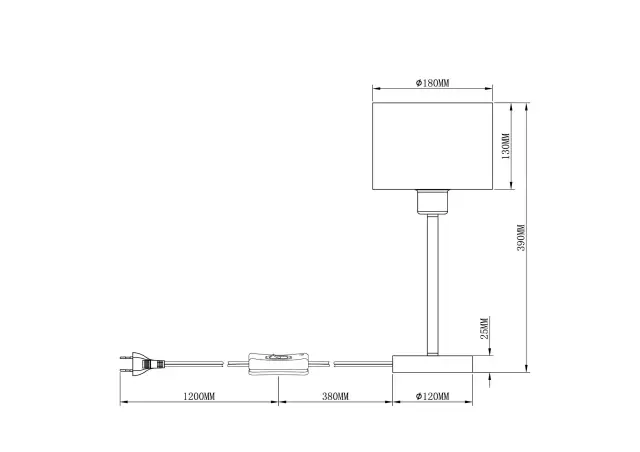 Настольная лампа Moderli V2732-1T ROOM — хром, ракурс 6