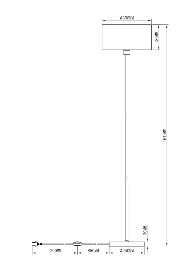 Торшер Moderli V2734-1F ROOM — хром, ракурс 9