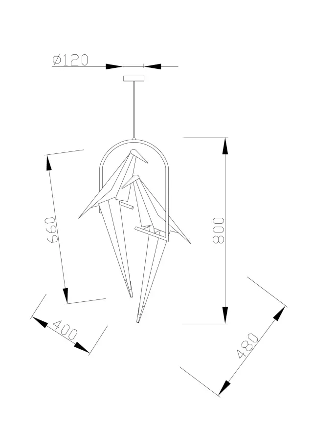 Светильник Moderli V3071-2PL BIRDS — золотой, ракурс 6