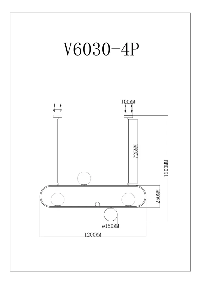 Светильник Moderli V6030-4P KRONA — золотой, ракурс 3